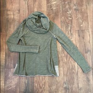 Green Cowl Neck Sweatshirt